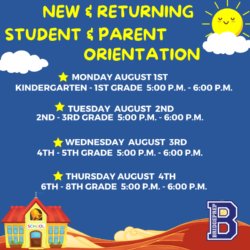 New & Returning student/parent ORIENTATION 